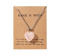 Wiffe Collier de Valentin Collier de Château de Diamant Mignon Conte de Fées Cosplay Bijoux pour Femmes Filles Mode Colliers en Pierre Naturelle pour Femmes