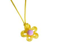 Wiffe Collier délicat avec pendentif floral coloré pour tous les jours | Collier en forme de fleur de macaron pour un usage quotidien, bijou créatif pour femme, accessoire élégant
