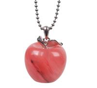 Wiffe Collier en pierre naturelle offrant un mélange d ' élégance et de mode, pendentif en forme de fruit, bijoux, accessoire de mode, Texture de pierre, collier en améthyste