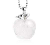 Wiffe Collier en pierre naturelle offrant un mélange d ' élégance et de mode, pendentif en forme de fruit, bijoux, accessoire de mode, Texture de pierre, collier en améthyste