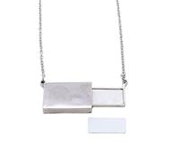Wiffe Collier pendentif à tiroir à sublimation, collier imprimé à faire soi-même, longueur réglable, parfait pour la saint-valentin, accessoire de mode