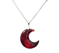 Wiffe Collier pendentif de lune de sang, chaîne de clavicule, breloque gothique, chaîne fine, bijoux Simp ras du cou, clavicule