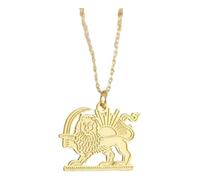 Wiffe Collier pendentif Lions culturels représentant la force et les héritages en acier inoxydable robuste, collier de symboles culturels