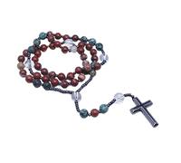 Wiffe Collier unisexe avec pendentif en pierre à la mode, bijoux tendance, accessoire de bureau, Texture de pierre pour le charme religieux quotidien