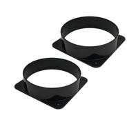 Wiffe Connecteur de conduit d'air 150 mm Bride d'aération avec quatre trous | Collier carré en ABS pour montage de remplacement sur les ports de sèche-linge et les conduits de hotte