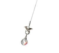 Wiffe Décoration en cristal volant pour fenêtres éclairées par le soleil, accent de prisme à facettes argenté pour entrée ou intérieur de voiture, décoration de fenêtre en cristal, décoration de