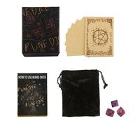 Wiffe Dés de Jeu de Runes en résine Multi-Faces, dés de Jeu de société | Dés polyédriques multi-faces pour jeux de rôle, dés polyédriques de divination, accessoires de bureau, faciles à
