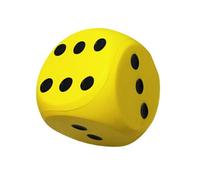 Wiffe Dés éducatifs géants en Mousse avec Points numériques, Yellow | Grands dés géants en mousse avec chiffres, jouet éducatif pour l ' apprentissage des mathématiques, jeu scolaire en