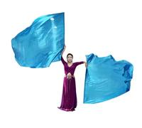 Wiffe Drapeaux d ' Aile de culte en Demi-Cercle, 2 pièces, Drapeaux de Danse de louange avec tiges évolutives pour Les églises, bannières de Danse, Accessoires faciles à Utiliser