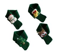 Wiffe Ensemble Collier écharpe Chat, Green M | Cravate tricotée de noël pour animaux de compagnie, accent doux de Portrait de petit animal de compagnie,