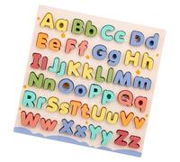 Wiffe Ensemble de Puzzle éducatif en Bois avec Couleurs | Pratiquez la reconnaissance des lettres et l ' identification des couleurs grâce à des activités ludiques pour les
