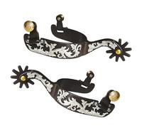 Wiffe Éperon de botte de cheval avec Rowel Western Boy Spur facile à | Éperon sculpté à la main pour bottes de cheval avec équipement pour compétition et divertissement, antirouille et durable