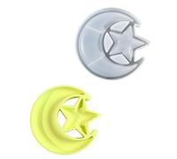 Wiffe Forme en Silicone Flexible et Robuste pour l ' Artisanat de Designs Uniques d ' étoiles et de Lune, Plateau de Rangement à Domicile, Solution d ' Organisation, Moule Artisanal