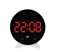 Wiffe Horloge de Bureau LED Moderne avec capteurs environnementaux alarmes réglables Affichage Clair pour Maison Bureau Chambre fonctionnalité élégante Horloge numérique LED Fonctions Multiples
