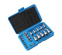 Wiffe Jeu de clés à douille ergonomiques robustes, 29 pièces, entraînement 1/4" 3/8" 1/2 ", ensemble d ' outils mécaniques en acier, boîte d ' organisation, réparation automobile Heavy Duty Socket