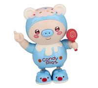 Wiffe Jouet de Cochon Dansant Musical électrique animé avec LED, Blue | Capteurs automatiques activés par le mouvement pour, divertissement d ' intérieur, lumière clignotante