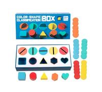 Wiffe Jouet de de Couleurs en Bois avec des, Tenhole Color and s | Jeu de correspondance géométrique pour l ' activité d ' apprentissage préscolaire, le développement cognitif,