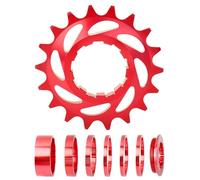 Wiffe Kit de cassette de roue libre 16T 18T avec entretoises pour vélos, conversion de vélo, roue libre à vitesse unique