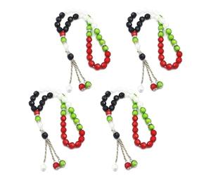 Wiffe Lot de 2/4 perles de prière catholiques en acrylique | Perles - Couleurs du drapeau de la Palestine, accessoires religieux, perles de prière catholiques