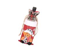 Wiffe Manchon de Bouteille de vin en Peluche sur Le thème des Vacances, Père Noël, Parfait pour Les réunions de Noël et Les centres de Table festifs, Accessoire créatif pour Boissons de Vacances