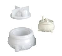 Wiffe Moule en Pot en Silicone en Forme de tête de Mort avec, 1, B | Résine Époxy Halloween