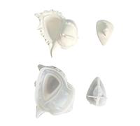 Wiffe Moule en Silicone à dégagement Facile en Forme de conque pour la Fabrication de boîtes de Rangement décoratives et de Bijoux, Projet Polyvalent, Moule à Bijoux en Coquille