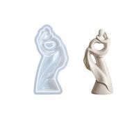 Wiffe Moule en silicone pour bougie de Saint Valentin, couple embrassant, figurine, moules en silicone moulage de résine, bougie, savon, décoration intérieure, colophane pour amoureux
