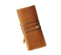 Wiffe Organisateurs de Papeterie en Rouleau de en Cuir PU Vintage Polyvalent, Trousse à à Compartiments Multiples pour étudiants Artistes, étui de Rangement pour stylos enroulables