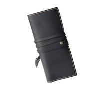Wiffe Organisateurs de Papeterie en Rouleau de en Cuir PU Vintage Polyvalent, Trousse à à Compartiments Multiples pour étudiants Artistes, étui de Rangement pour stylos enroulables