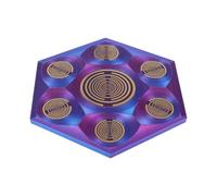 Wiffe Oscillateur électromagnétique multifréquence Purification des radiations 7 disques plaqués Or Bol d ' élimination MWO Décor de mathématiques sacrées