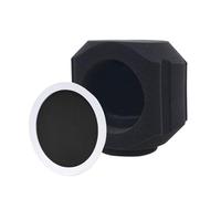 Wiffe Pare-brise cylindrique en mousse pour micro, cadre blanc, noir