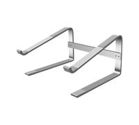 Wiffe Petit support de bureau avec dissipation de la chaleur, gris argenté | Dissipation de la chaleur avec rangement facile, ergonomique pour ordinateur portable, travail collaboratif