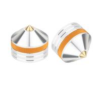 Wiffe Pieds d ' Amortissement des Vibrations de Haut-Parleur en Aluminium avec Pointes en Laiton pour amplificateurs de stabilisation d ' équipement auditif Coussin de Pied avec Pointes métalliques