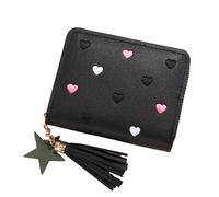 Wiffe Porte-Monnaie avec Plusieurs Compartiments, Black | Petit porte-monnaie, portable et sécurisé, adapté à tous les âges, indispensable pour faire du shopping,