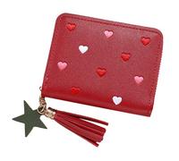 Wiffe Porte-Monnaie avec Plusieurs Compartiments, Red | Petit porte-monnaie, portable et sécurisé, adapté à tous les âges, indispensable pour faire du shopping,