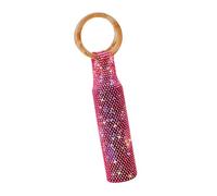 Wiffe Porte-vin en Tricot de avec poignées, Rose Red | Embellissements décoratifs avec poignées confortables, convient bouteilles standard de 750 ml, idéal pour les