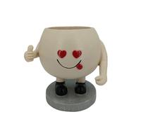 Wiffe Pots de Fleurs en résine pour Visage Souriant, Vase à tête succulente, Pots de Fleurs pour d ' intérieur, Trou de Drainage Inclus, Pot de Fleurs
