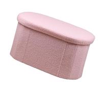 Wiffe Pouf de Rangement Couvert, A | Siège repose-pieds ovale rembourré avec dessus rembourré doux pour les besoins d ' organisation des chambres