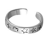 Wiffe Rencontres en alliage d'anneaux d'ouverture étoile | Alliage, anneaux d'ouverture réglables, pour femmes et filles, bijoux accrocheurs, fêtes, rendez-vous galants