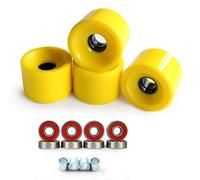 Wiffe Roues de Remplacement pour Scooters, 4 Lots, Hautes élasticités, Lisses, pour Longboards, Patinage de Rue