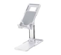 Wiffe Support de table avec téléphone robuste, blanc | Visualisation mains libres avec un savoir-faire délicat, facile à transporter, accessoires de support de tablette