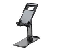 Wiffe Support de table avec téléphone robuste, noir | Visualisation mains libres avec un savoir-faire délicat, facile à transporter, accessoires de support de tablette