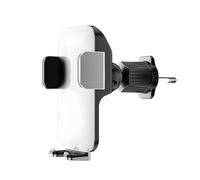 Wiffe Support de téléphone à pince automatique pour grille d'aération de | Batterie 300 mAh et large compatibilité, angles de vue réglables, couche épaisse en silicone, robuste
