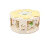 Wiffe Table tournante présentoir à sushi plateau pivotant plateau tournant double couche machine à dessert tournante automatique avec musique Table tournante présentoir à sushi
