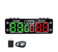 Wiffe Tableau d ' Affichage de Score Portable avec Commande, Configuration de la Batterie Rechargeable, Notation des invités à Domicile à LED pour l ' entraînement secondaire et l ' Utilisation