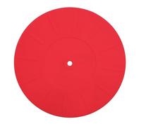 Wiffe Tapis de feutrine en silicone pour tourne-disques vinyles Rouge | Tapis antistatique pour tourne-disque 17 cm avec amélioration des basses et réduction