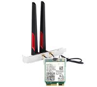 WiFi 7 BE200 M.2 Kit carte WiFi pour PC de jeu de bureau (BE8800), adaptateur réseau sans fil M.2 BT5.4 tri-bande, avec antennes de jeu haute vitesse 10 DBi pour Win 11/10, ne prend pas en charge les