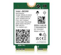 WiFi 7 Carte sans Fil Intel BE200NGW, Bluetooth 5.4, 5800Mbps M.2/ngff Support réseau Windows 10/11 (64bit), Linux (AMD Non supporté). Idéal pour Les routeurs WIFI7/WIFI6E/WIFI6/WIFI5.
