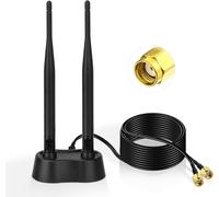 WiFi Antenna 2.4GHz/5.8GHz WiFi Signal Amplifier Dual Band Magnetic Base with RP-SMA Extension Cable for WiFi Router,PCI,PCI-E Board,PC,Motherboard,Bluetooth