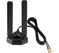 WiFi Antenna 6E Tri-Band 2.4GHz 5.8GHz 6GHz WLAN Antenna PC Router RP-SMA Magnetic Base with Cable Extension 2M for Router PCI PCIE Card WLAN Card Bluetooth Motherboard